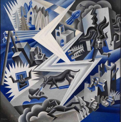 Fortunato Depero. Fulmine compositore, 1926 olio su tavola, 117x115 cm