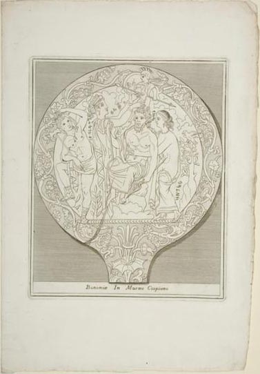  Specchio (DER drawing 16.1) XVIII secolo Prova di stampa, 356x246 mm Norfolk, Holkham Hall
