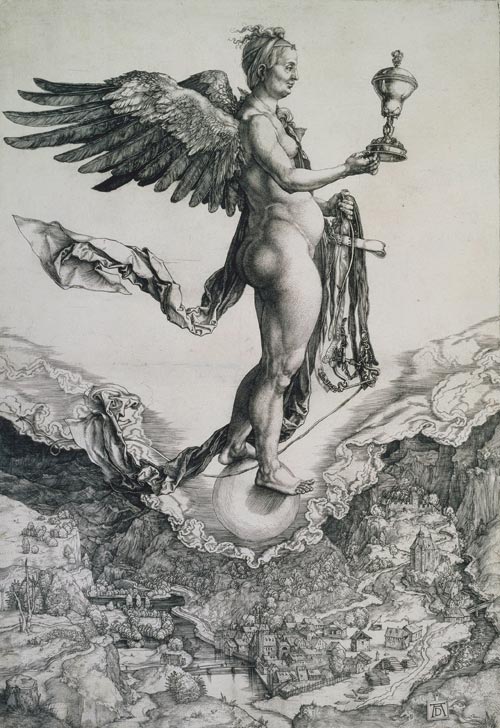 Albrecht Dürer, Nemesi (La grande fortuna), circa 1501,