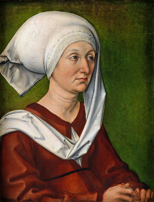 Albrecht Dürer, Ritratto della madre dell’artista, Barbara Dürer, nata Holper, circa 1490,