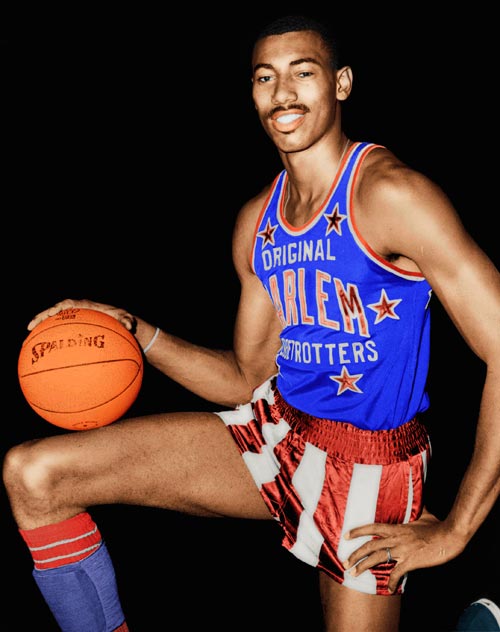 Wilt chamberlain giocatore dei globetrotters