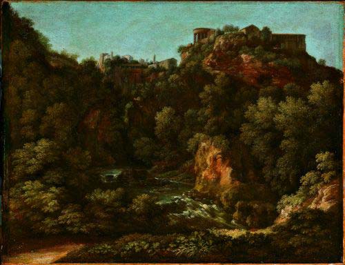 Gaspard Dughet (Roma 1615-1675) Cascata di Tivoli 1673 circa olio su tela