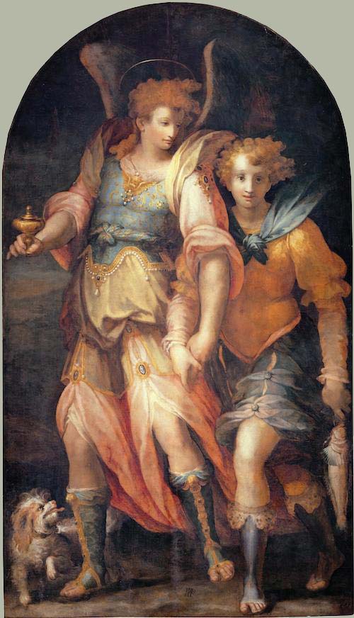 Francesco Morandini detto Il Poppi, Tobiolo e l'Angelo, 1572-1573,