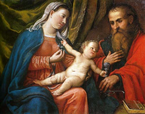 2 girolamo romanino madonna col bambino e san paolo