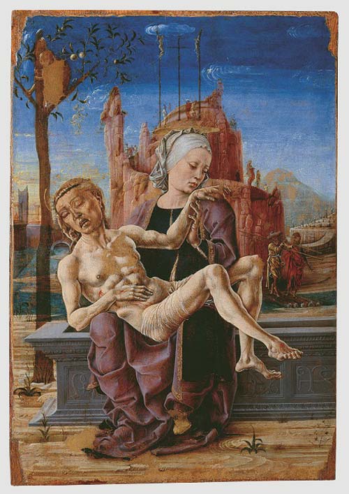 2 cosme tura cristo in pieta sorretto dalla vergine