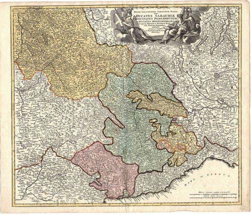 Carta storica Monferrato 1726