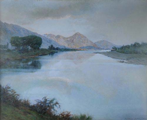 Achille-jemoli---tramonto-fondo-toce,-autunno-1930