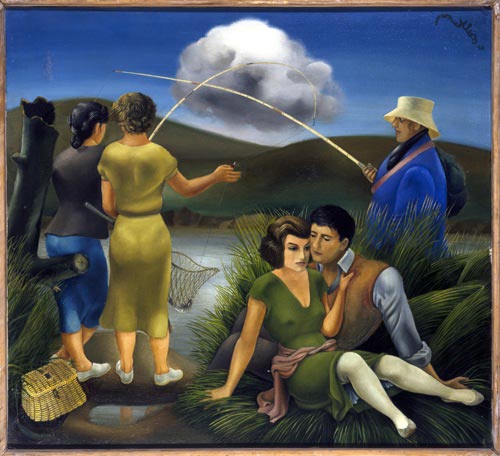 Alfonso Ponce de León (Malaga 1906-Madrid 1936), Giovani e pescatore, 1936,
