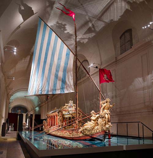 Bucintoro Savoia esposto alla Reggia di Venaria