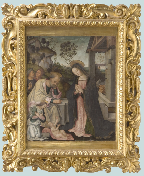 5 seguace del pintoricchio-adorazione dei pastori