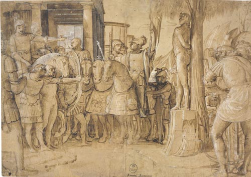 Bartolomeo Suardi, detto il Bramantino, Martirio di san Sebastiano, 1501-1503,