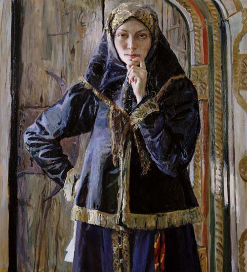 4 ivan glazunov ragazza con fazzoletto nero