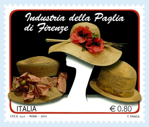 Francobollo industria della paglia di firenze