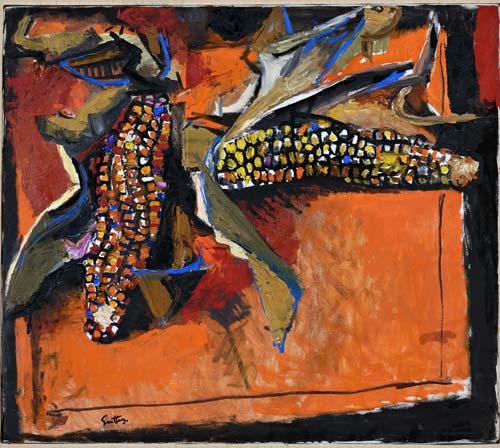 Renato Guttuso, Senza titolo (Due pannocchie),1965,