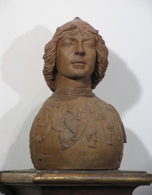 Antonio del Pollaiolo, Busto di giovane in armatura da parata, 1460 circa,