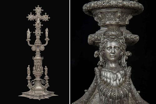 Antonio del Pollaiolo e Betto di Francesco, Croce (intero e particolare), 1457-1459,