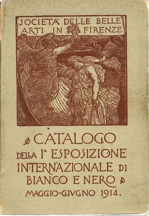 Adolfo De Carolis (1874-1928), Copertina del Catalogo della 1a Esposizione Internazionale di Bianco e Nero,