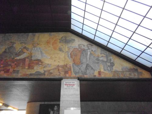 Un particolare di 'Partenze' di Giampaolo Talani 