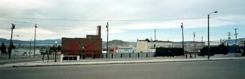 Wim wenders-square con cut-out figures in butte montana 2000