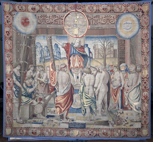 Benedetto da milano su disegni di bartolomeo suardo detto il bramantino arazzi dei mesi 1504-1509 febbraio