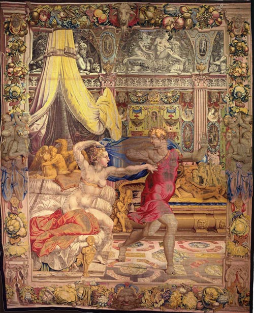 Atelier di Nicolas Karcher Giuseppe fugge dalla moglie di Putifarre, 1548-1549 disegno e cartone di Bronzino