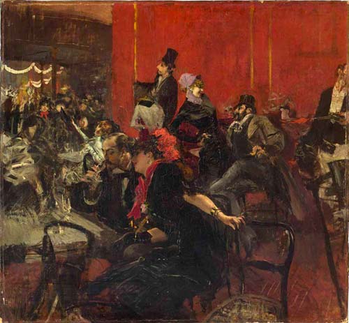 Giovanni Boldini, Scène de fête au Moulin-Rouge, 1889 ca.,