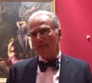 Jan-luc baroni di fronte all opera donata