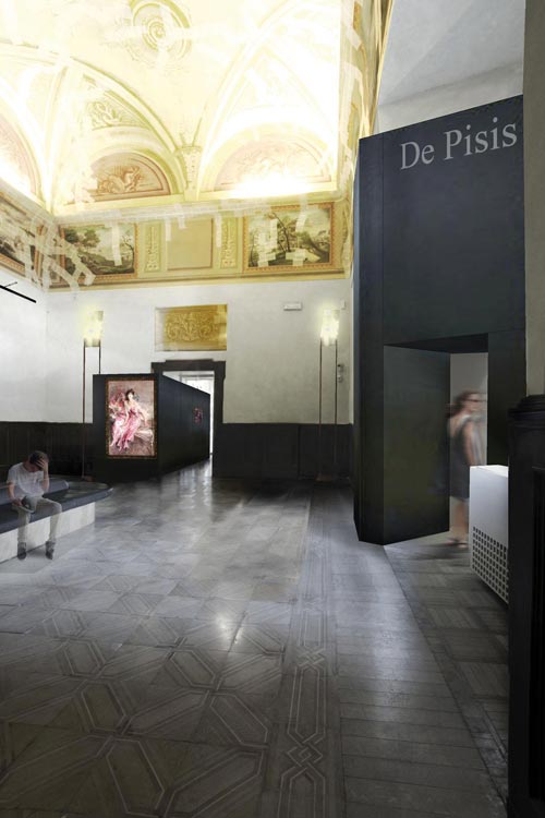 4 rendering dell allestimento al castello estense