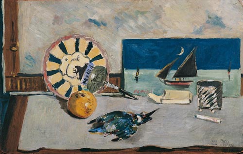 5 filippo de pisis natura morta col martin pescatore 1925