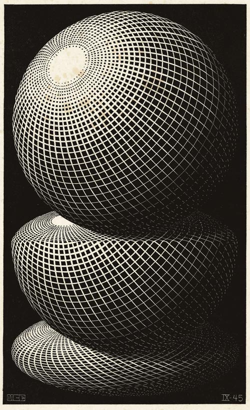 3 escher tre sfere i 1945