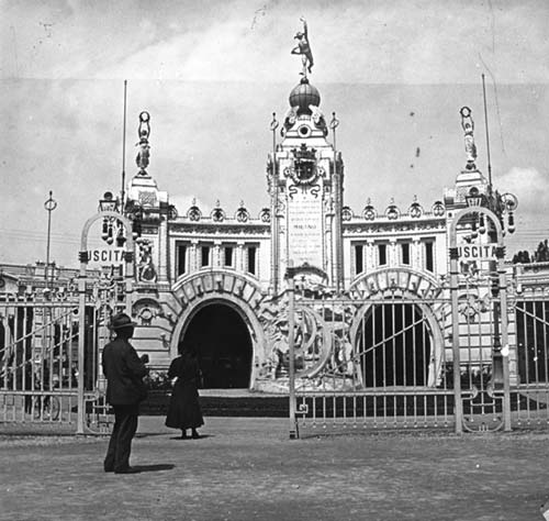 Vincenzo Conti, Propileo dell’Esposizione al Parco, facciata Padiglione Galleria del Sempione, arch. S. Locati