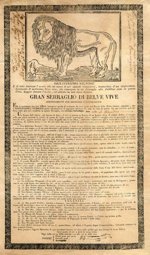 Avviso-pubblico-gran-serraglio-di-belve-vive-civica-raccolta-stampe-bertarelli