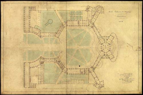 P-foglietti-l-tonta-pianta-della-palazzina-di-caccia-di-stupinigi-1864-archivio-di-stato-di-torino