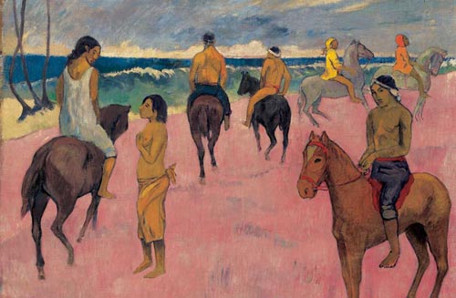 2 paul gauguin-cavalieri sulla spiaggia 1902-collezione privata