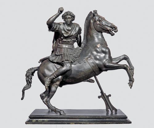 2 statuetta di alessandro magno a cavallo-i secolo ac