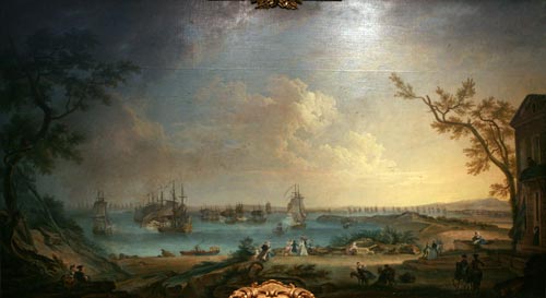 La partenza della flotta francese per la battaglia di port-mahon 10 aprile 1756-nicolas ozanne