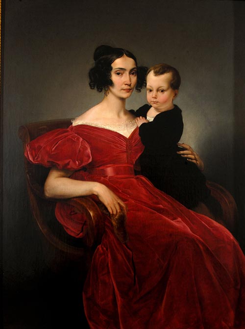 5 francesco hayez-ritratto contessa teresa zumali marsili col figlio giuseppe 1833-museo civico-lodi