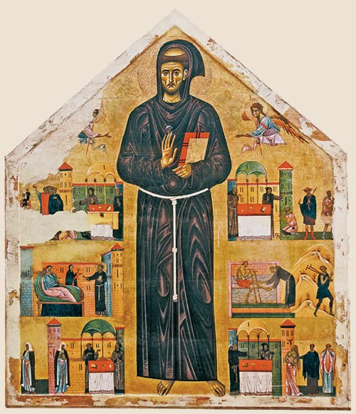 1 giunta di capitin san francesco due angeli sei miracoli 1230-1235