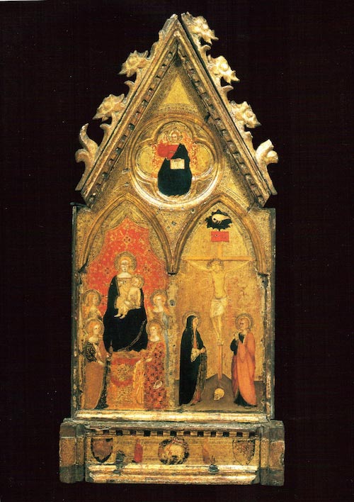 Giotto di Maestro Stefano, detto Giottino (attr.) (Firenze, doc. nel 1368 e nel 1369), Madonna in trono col Bambino; Crocifissione (1348-1349),