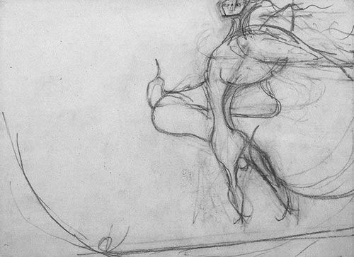 6 osvaldo licini-angelo ribelle con luna-primi anni cinquanta del novecento