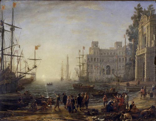 2 claude gellee detto claude lorrain porto con villa medici 1637