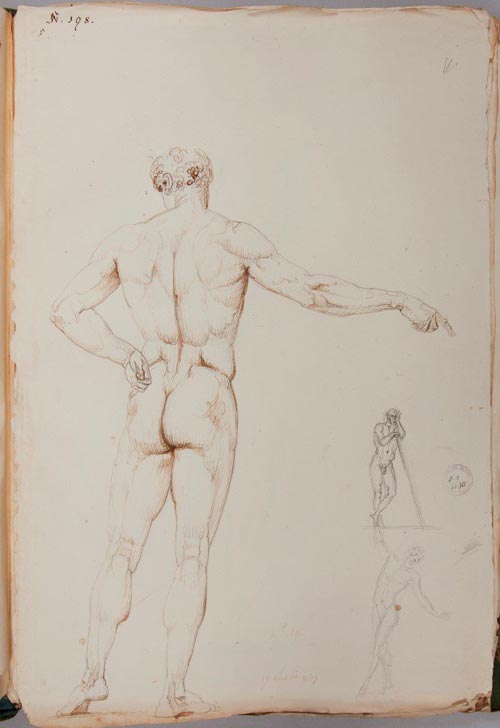 Canova-nudo-stante-di-schiena-con-braccio-destro-proteso 2