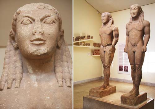 Kouroi gemelli (VI sec. a.C .) – Delfi, Museo Archeologico