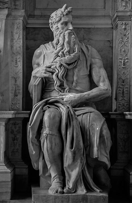Michelangelo Buonarroti, Tomba di Giulio II - Mosè, Roma, San Pietro in Vincoli, marmo, 1515