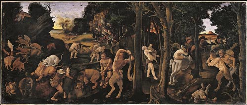 Piero di Cosimo (Firenze 1462 – 1522) La caccia 1494-1500 circa Dipinto su tavola trasferito su masonite New York, The Metropolitan Museum of Art, Dono di Robert Gordon