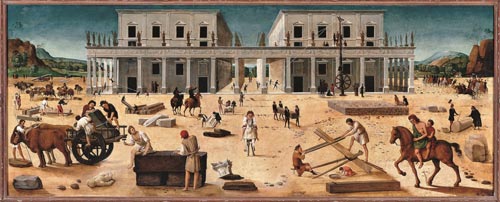 Piero di Cosimo (Firenze 1462 – 1522) La costruzione di un edificio 1490 circa Tavola Sarasota (FL), The John and Mable Ringling Museum of Art
