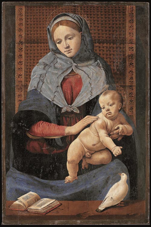 Piero di Cosimo (Firenze 1462 – 1522) Madonna con Gesù Bambino 1485-1490 circa Tavola Parigi, Musée du Louvre