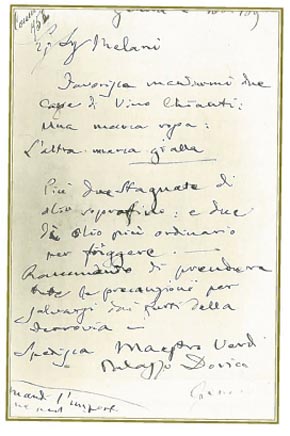 Lettera giuseppina strepponi verdi