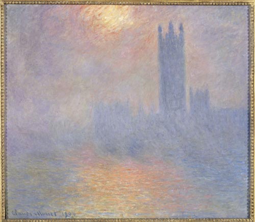 Claude Monet, Londra, il Parlamento, effetto di sole nella nebbia (1904)