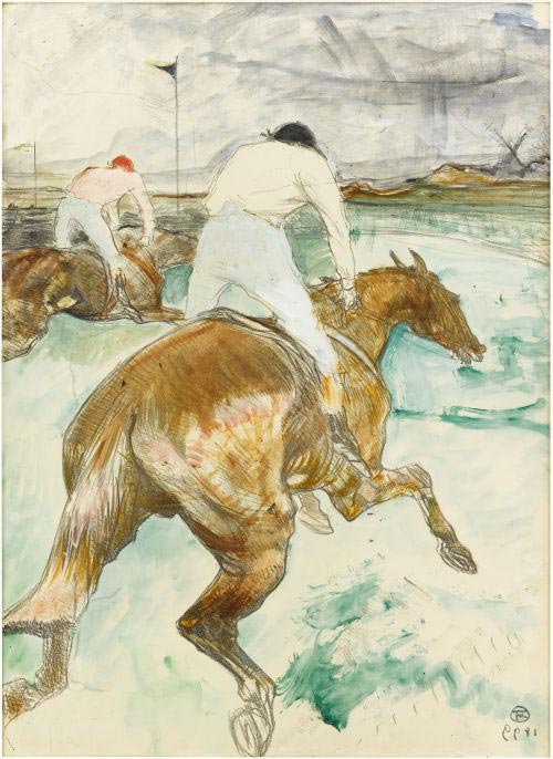 Henri de Toulouse-Lautrec, 1899, Il fantino, Litografia acquarellata,